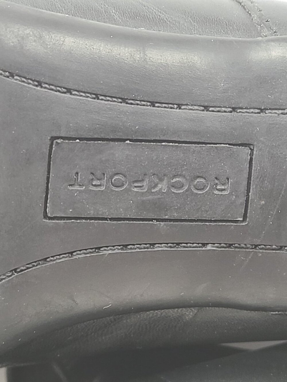Rockport Cobb Hill Mary Jane Salma Black Leather 8.5M Heeled Shoe Hook Loop - Picture 10 of 11